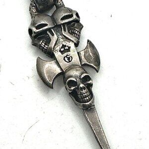 GABORATORY Triple Skull Dagger Pendant 925 56G